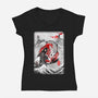The Koi Fish Yin Yang-womens v-neck tee-RonStudio