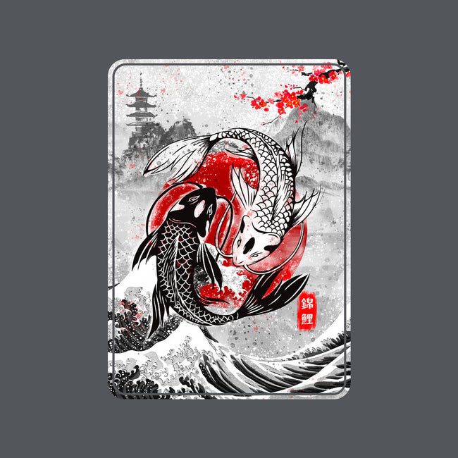 The Koi Fish Yin Yang-none removable cover w insert throw pillow-RonStudio