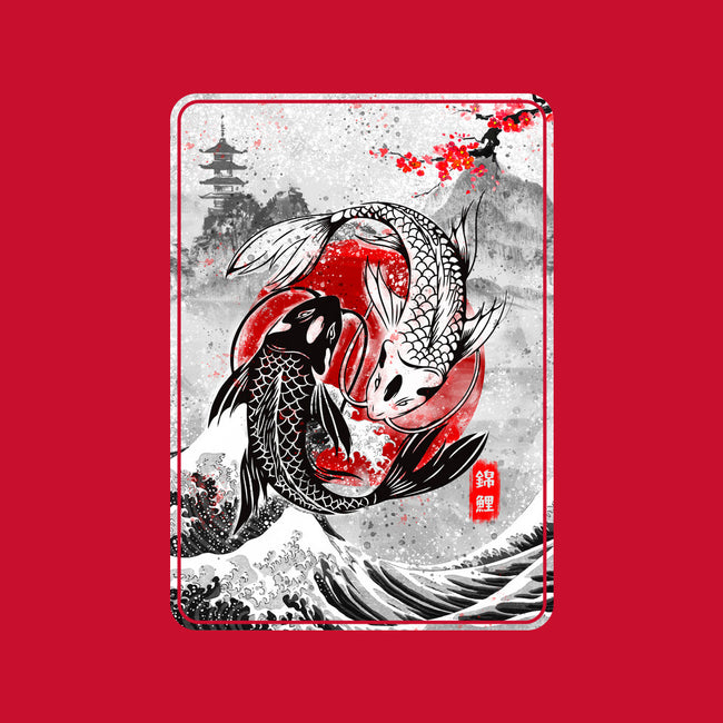 The Koi Fish Yin Yang-none removable cover w insert throw pillow-RonStudio