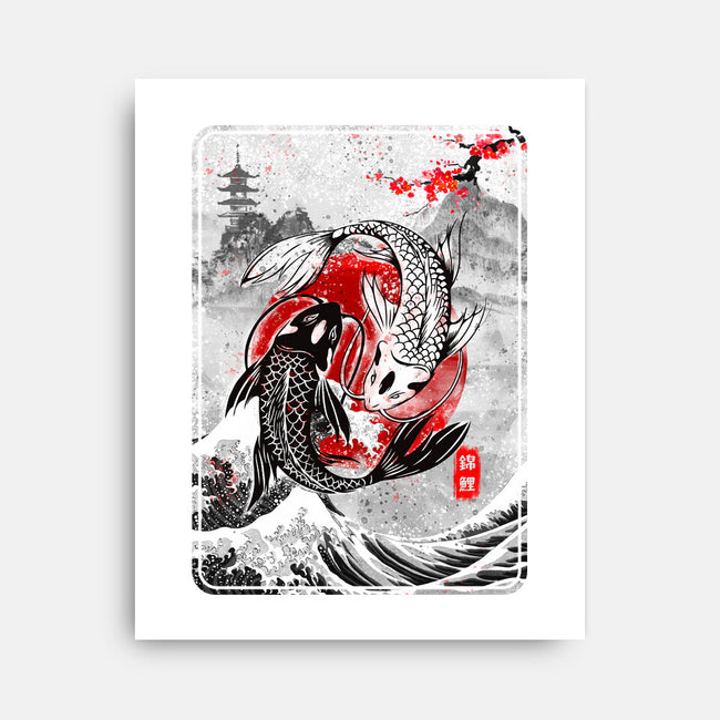 The Koi Fish Yin Yang-none stretched canvas-RonStudio