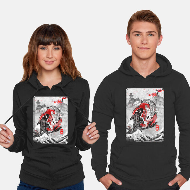 The Koi Fish Yin Yang-unisex pullover sweatshirt-RonStudio