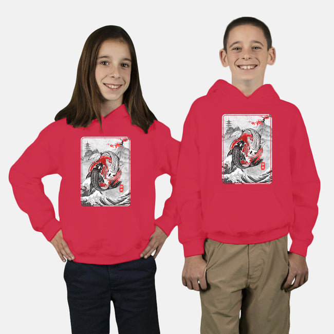 The Koi Fish Yin Yang-youth pullover sweatshirt-RonStudio