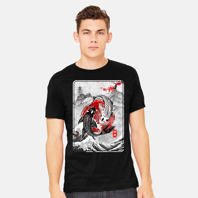 The Koi Fish Yin Yang-mens heavyweight tee-RonStudio