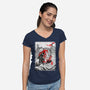 The Koi Fish Yin Yang-womens v-neck tee-RonStudio