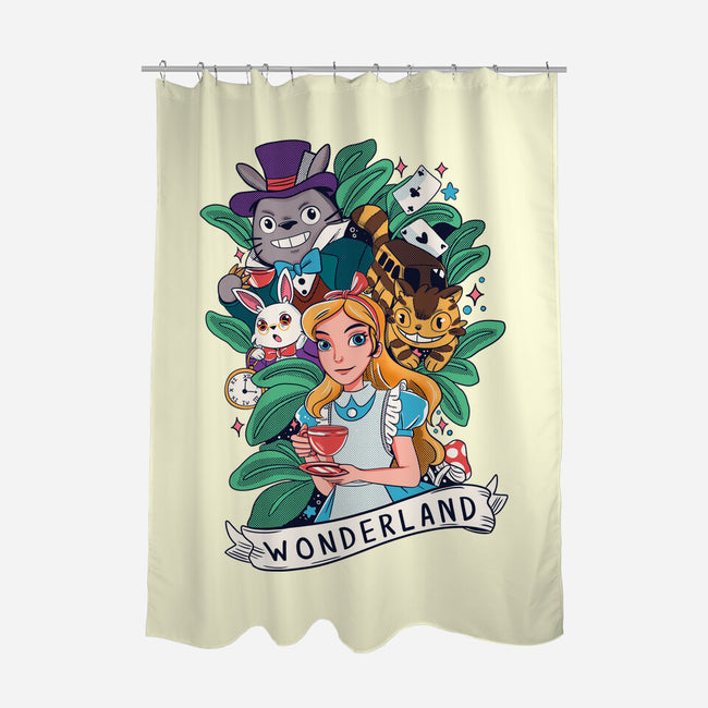 Wonderful Crossover-none polyester shower curtain-Conjura Geek