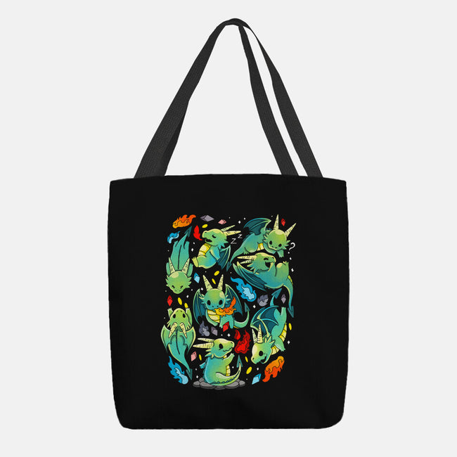 Cute Dragons-none basic tote bag-Vallina84
