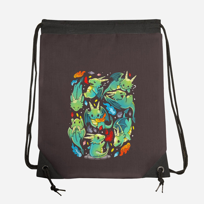 Cute Dragons-none drawstring bag-Vallina84