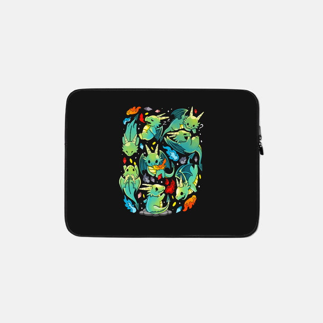 Cute Dragons-none zippered laptop sleeve-Vallina84