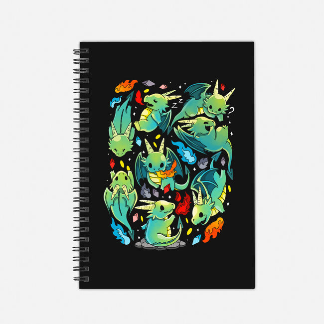Cute Dragons-none dot grid notebook-Vallina84