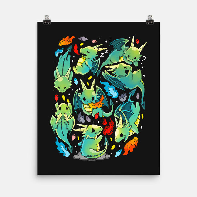 Cute Dragons-none matte poster-Vallina84