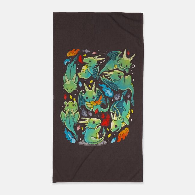 Cute Dragons-none beach towel-Vallina84