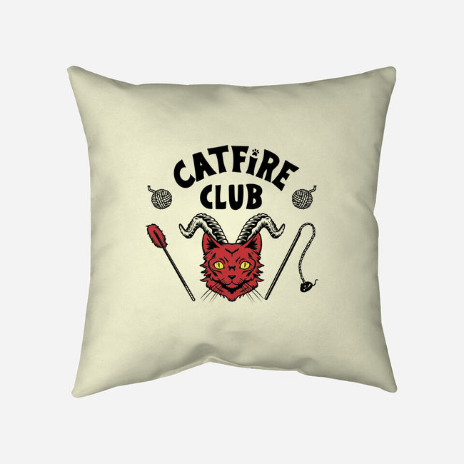 Catfire Club-none removable cover w insert throw pillow-yumie