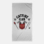 Catfire Club-none beach towel-yumie