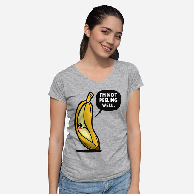 Not Peeling Well-womens v-neck tee-Boggs Nicolas