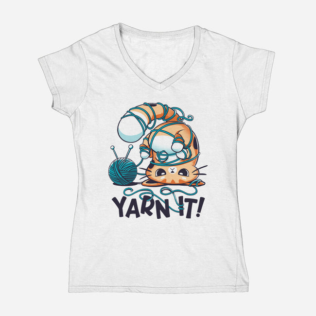 Yarn It-womens v-neck tee-Snouleaf
