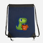 Tea Rex-none drawstring bag-erion_designs