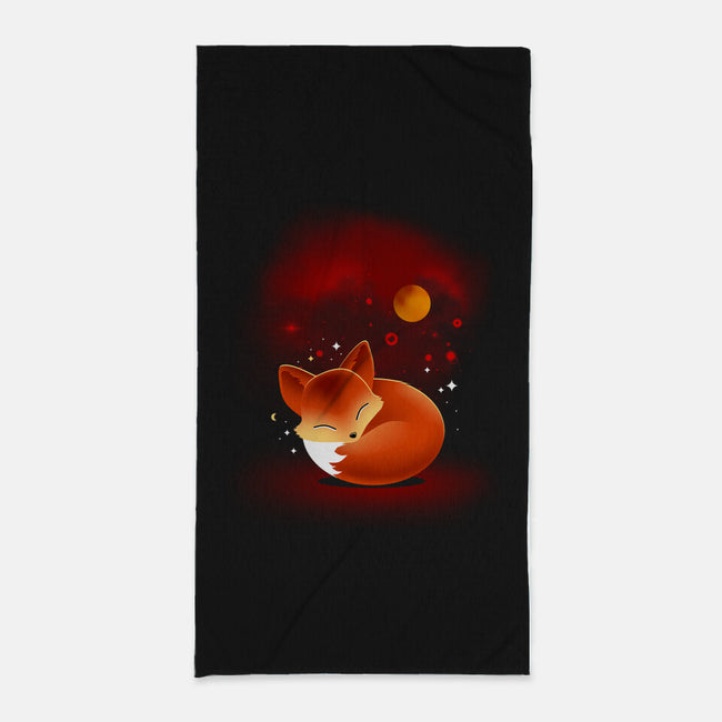 Space Fox-none beach towel-erion_designs