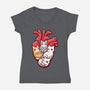 Cat Lover Anatomy-womens v-neck tee-NemiMakeit
