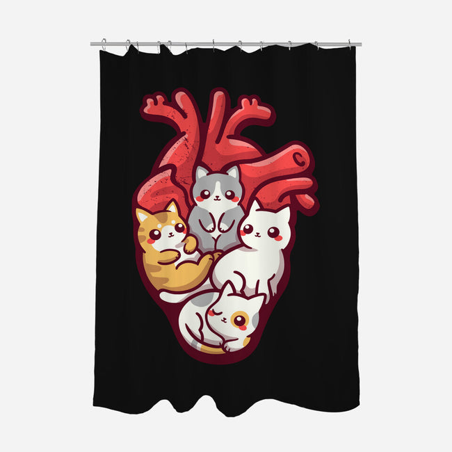 Cat Lover Anatomy-none polyester shower curtain-NemiMakeit