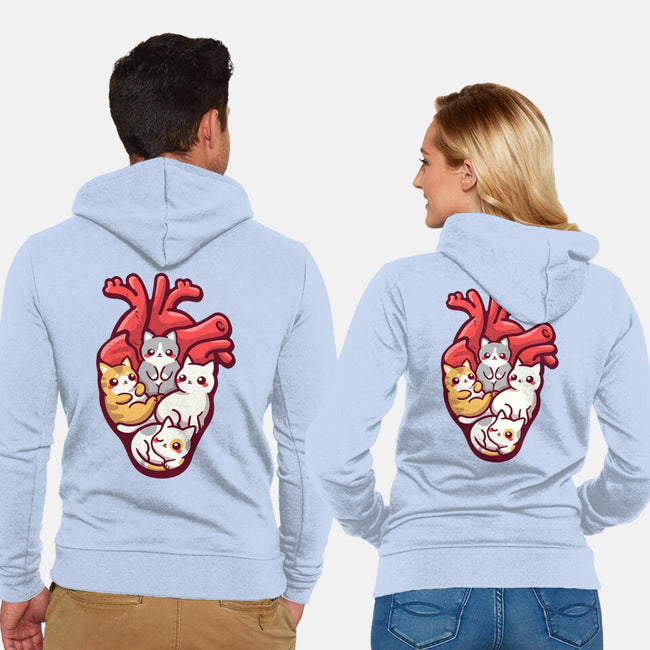 Cat Lover Anatomy-unisex zip-up sweatshirt-NemiMakeit