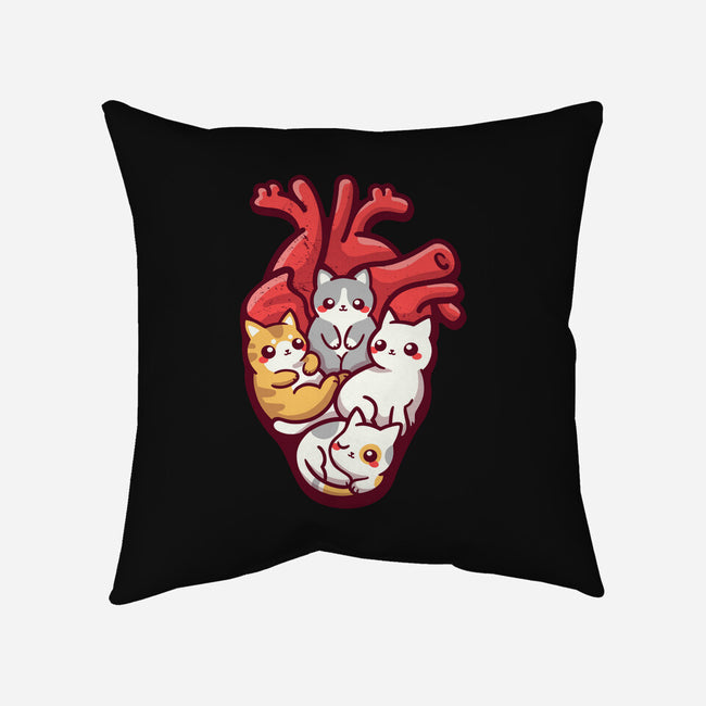 Cat Lover Anatomy-none removable cover w insert throw pillow-NemiMakeit