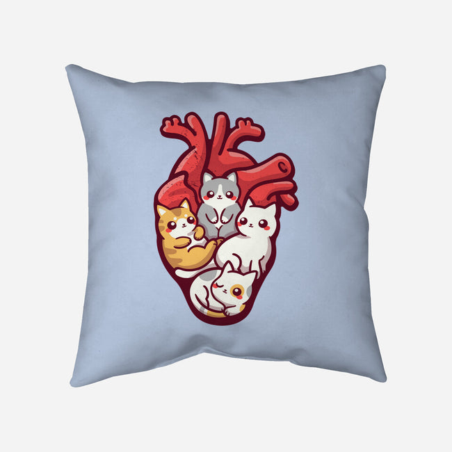 Cat Lover Anatomy-none removable cover w insert throw pillow-NemiMakeit