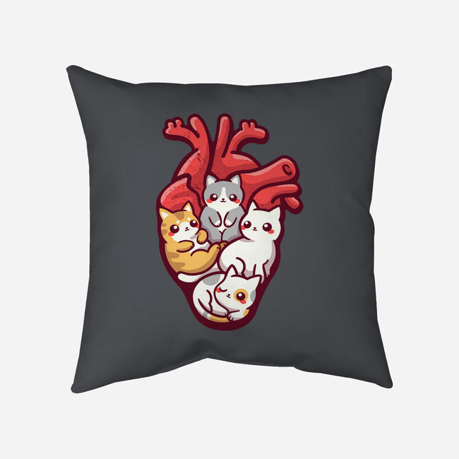 Cat Lover Anatomy-none removable cover w insert throw pillow-NemiMakeit