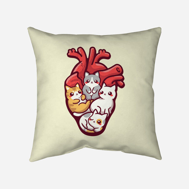 Cat Lover Anatomy-none removable cover w insert throw pillow-NemiMakeit