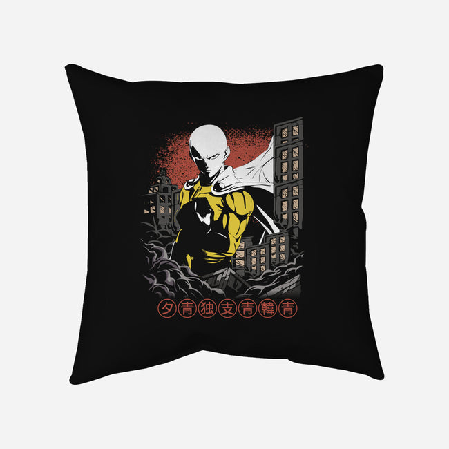 Saitama One Punch-none removable cover w insert throw pillow-ElMattew