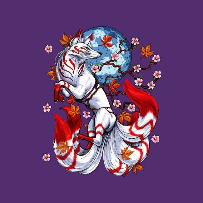 Kitsune Japanese Fox-none removable cover w insert throw pillow-Anes Josh