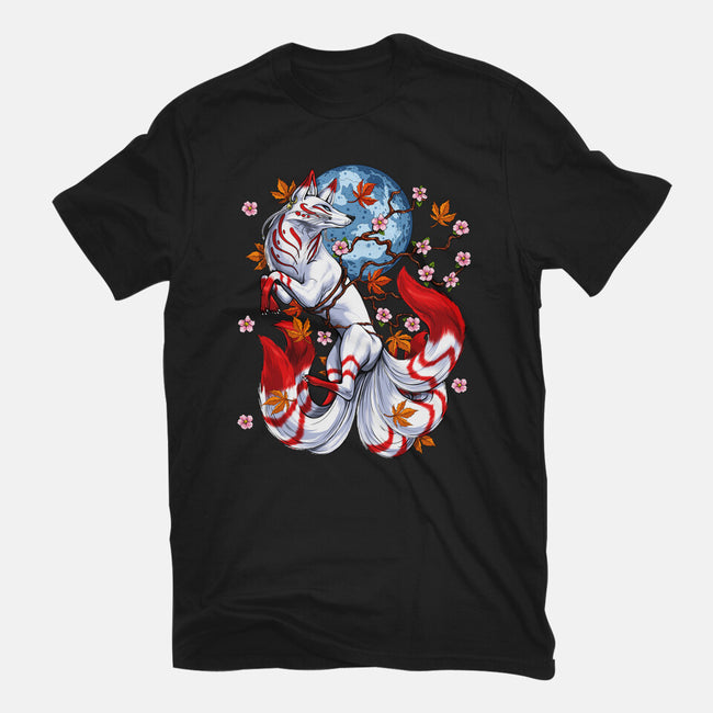 Kitsune Japanese Fox-mens heavyweight tee-Anes Josh