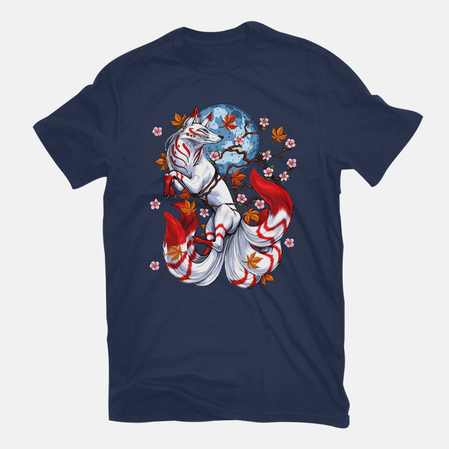 Kitsune Japanese Fox-mens heavyweight tee-Anes Josh