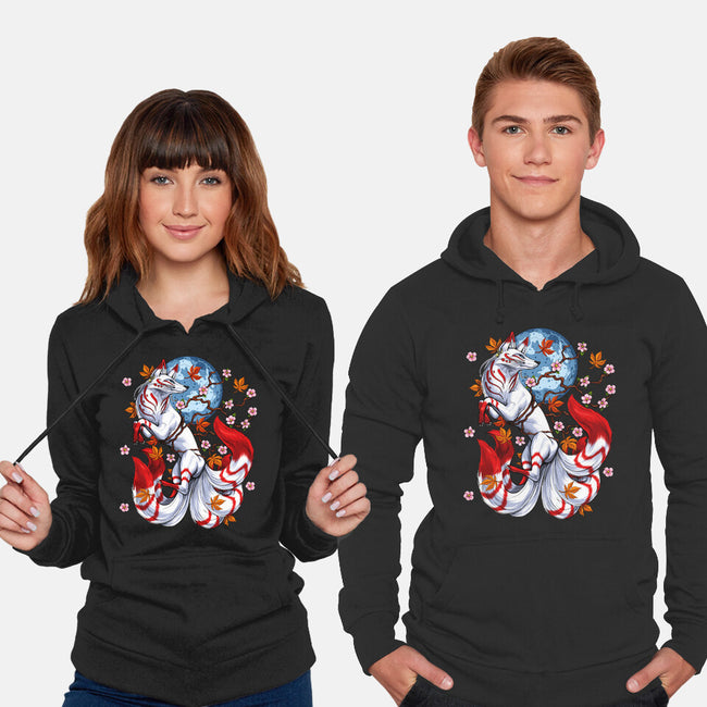 Kitsune Japanese Fox-unisex pullover sweatshirt-Anes Josh