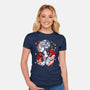 Kitsune Japanese Fox-womens fitted tee-Anes Josh