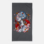 Kitsune Japanese Fox-none beach towel-Anes Josh