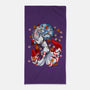 Kitsune Japanese Fox-none beach towel-Anes Josh