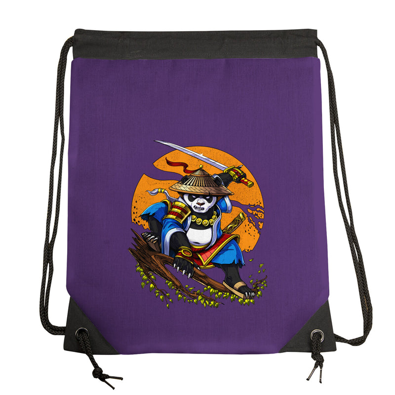 Panda Samurai Ninja-none drawstring bag-Anes Josh by TeeFury