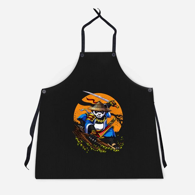Panda Samurai Ninja-unisex kitchen apron-Anes Josh