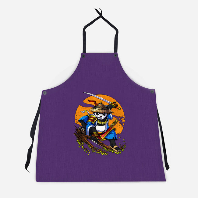 Panda Samurai Ninja-unisex kitchen apron-Anes Josh