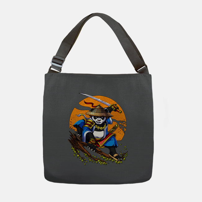 Panda Samurai Ninja-none adjustable tote bag-Anes Josh