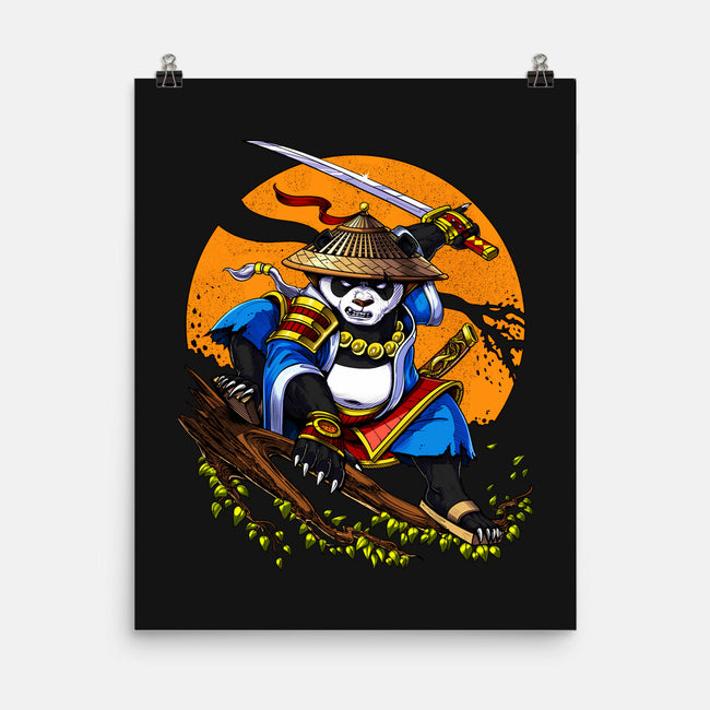 Panda Samurai Ninja-none matte poster-Anes Josh