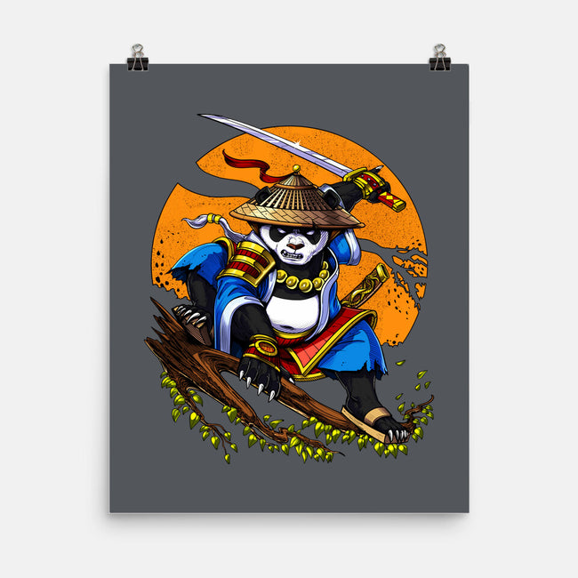 Panda Samurai Ninja-none matte poster-Anes Josh