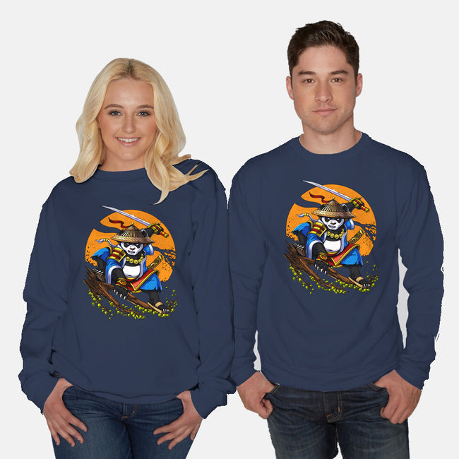 Panda Samurai Ninja-unisex crew neck sweatshirt-Anes Josh