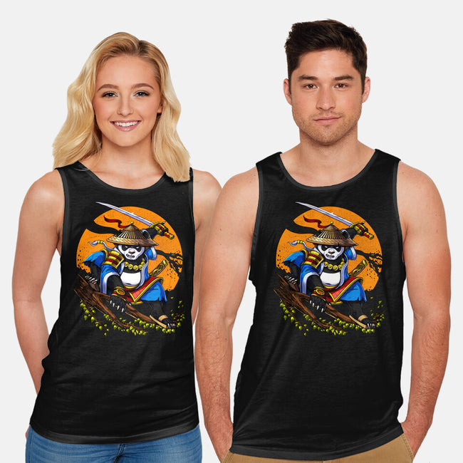 Panda Samurai Ninja-unisex basic tank-Anes Josh