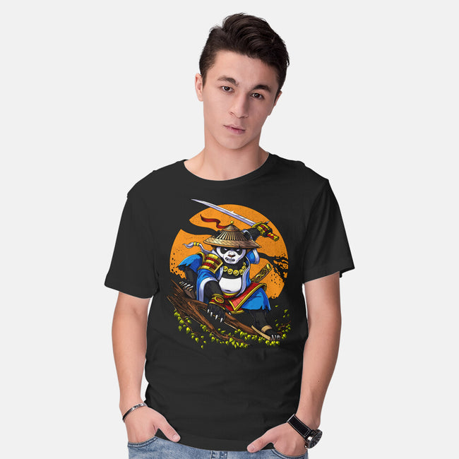 Panda Samurai Ninja-mens basic tee-Anes Josh