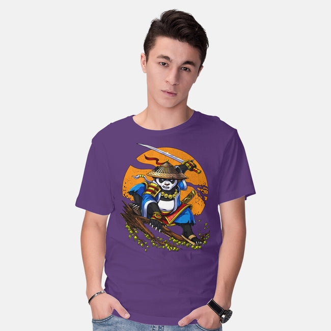 Panda Samurai Ninja-mens basic tee-Anes Josh