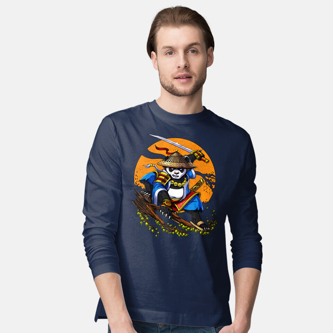 Panda Samurai Ninja-mens long sleeved tee-Anes Josh