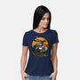 Panda Samurai Ninja-womens basic tee-Anes Josh