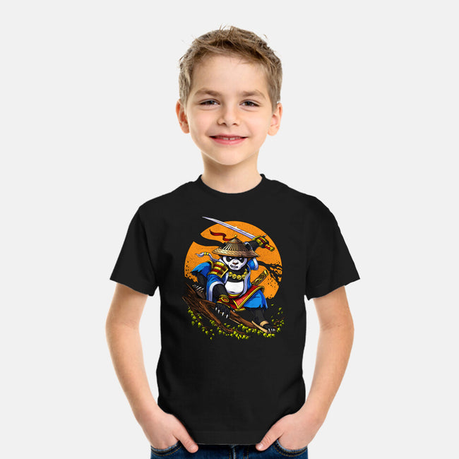 Panda Samurai Ninja-youth basic tee-Anes Josh