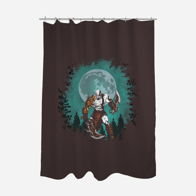 God Of War-none polyester shower curtain-turborat14
